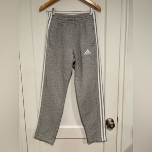 Adidas mens Gray Sweatpants small 3 stripes